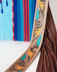 American Darling Saddle Blanket Genuine Leather Women Bag Western Handbag Purse