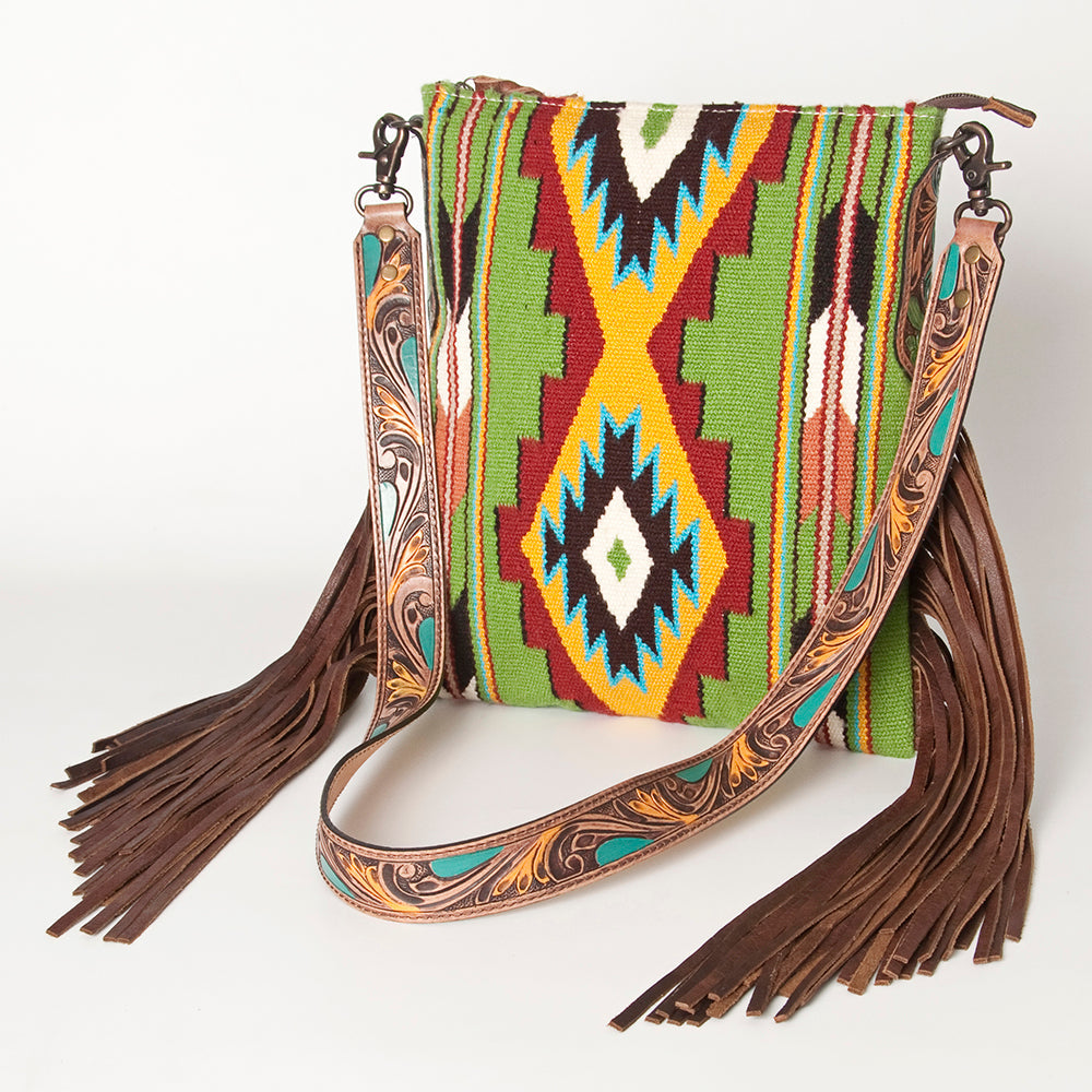 American Darling Saddle Blanket Genuine Leather Women Bag Western Handbag Purse