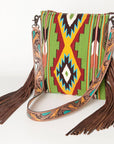 American Darling Saddle Blanket Genuine Leather Women Bag Western Handbag Purse