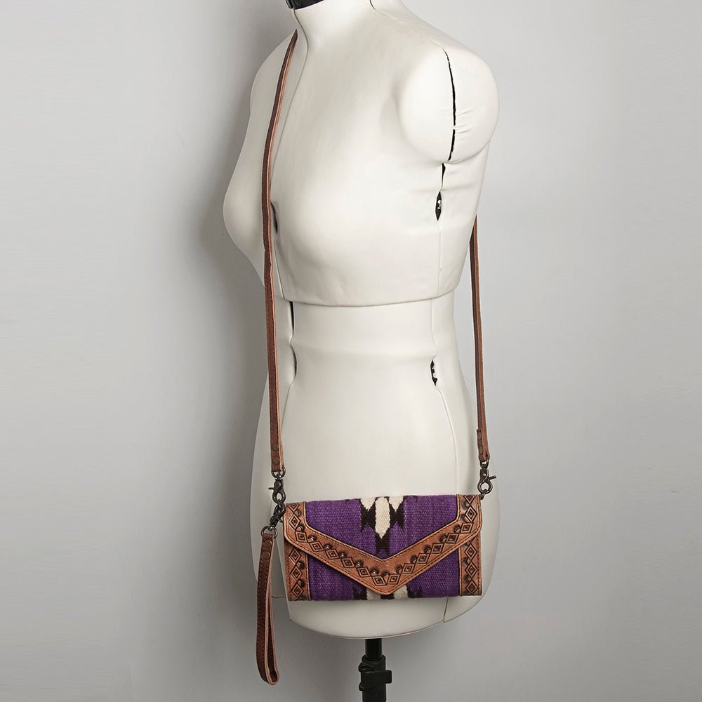American Darling Hand Tooled Saddle Blanket Genuine Leather Women Bag Western Handbag Purse