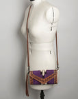 American Darling Hand Tooled Saddle Blanket Genuine Leather Women Bag Western Handbag Purse