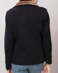ADBZ012 Genuine leather Hand tooled hand carved Women Blazer dress jacket ladies Girl