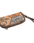 OHLAY KB308 Cross Body Upcycled Canvas Genuine Leather women bag western handbag purse