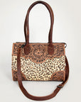 American Darling ADBG907 Tote Hand Tooled Hair-On Genuine Leather Women Bag Western Handbag Purse