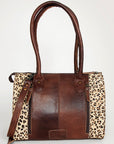 American Darling Duffel Hand Tooled Hair On Genuine Leather Women Bag Western Handbag Purse