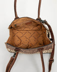 American Darling ADBG907 Tote Hand Tooled Hair-On Genuine Leather Women Bag Western Handbag Purse