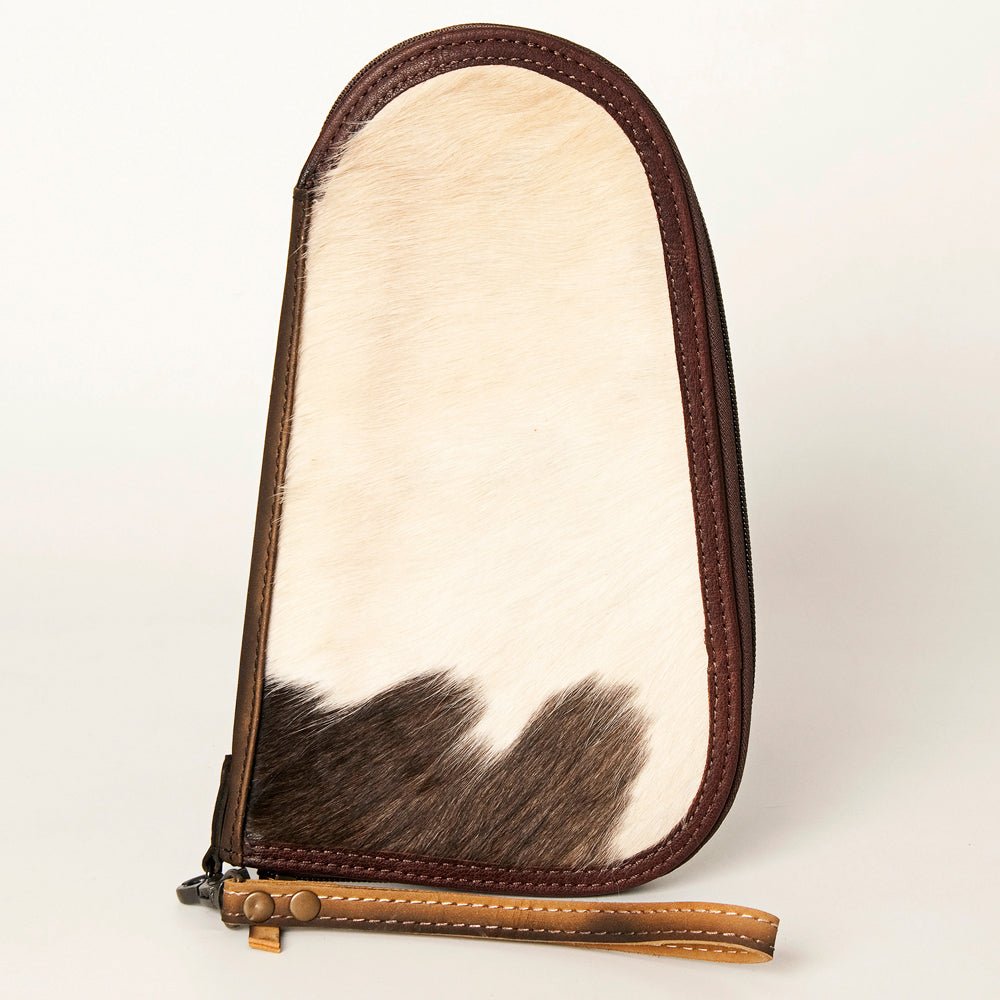 American Darling Gun Case Hair on Hand Tooled Genuine Leather W. Cases