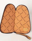 American Darling Gun Case Hair on Hand Tooled Genuine Leather W. Cases