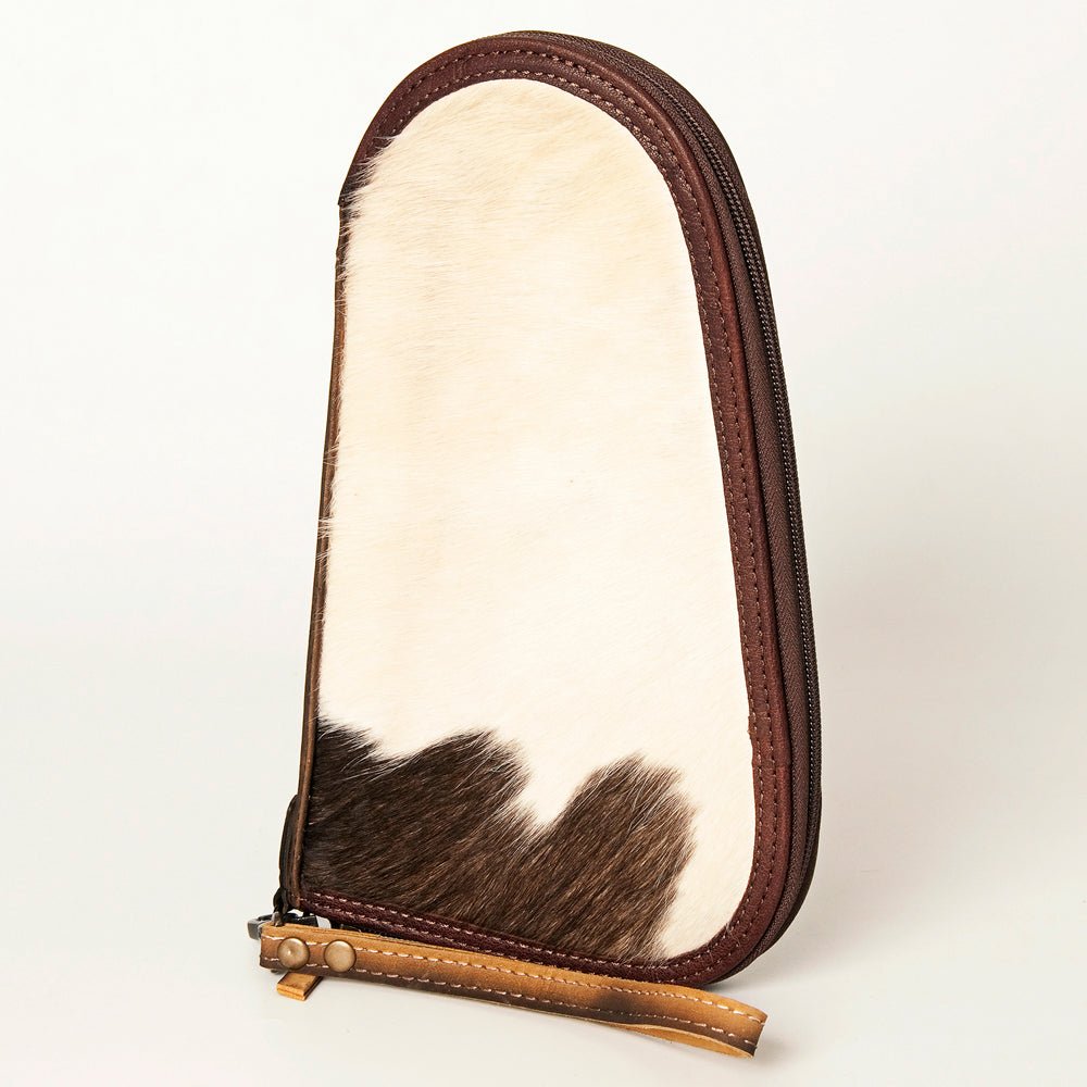 American Darling Gun Case Hair on Hand Tooled Genuine Leather W. Cases