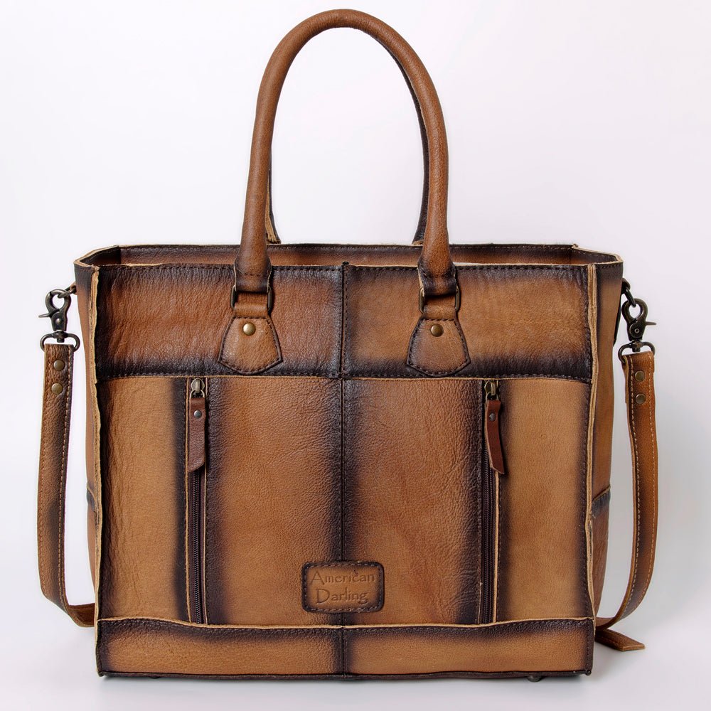 Hair On Leather Tote Bag Western Style Handbag