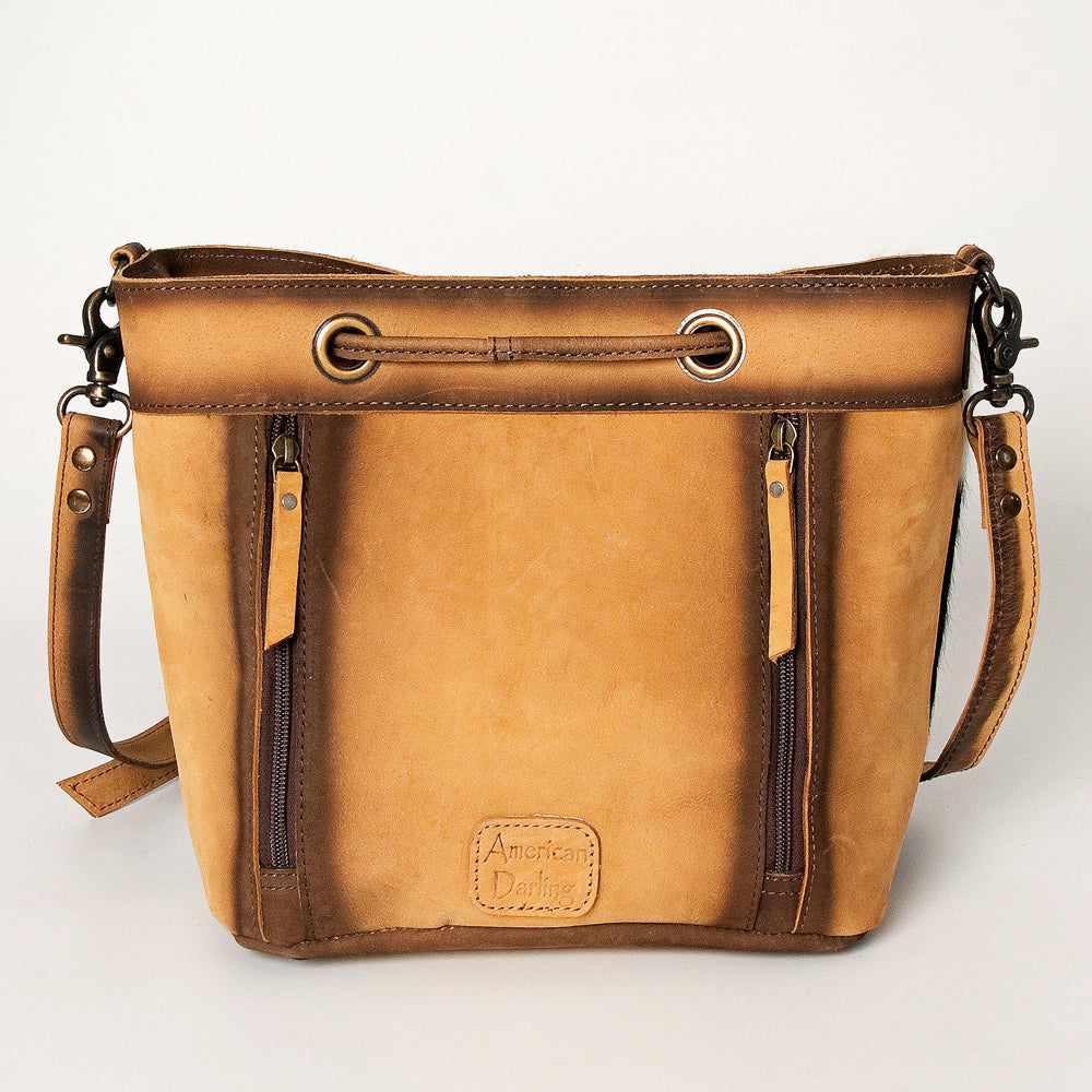 American Darling ADBG920 Bucket Hair-On Genuine Leather Women Bag Western Handbag Purse