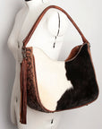 American Darling ADBG928 Hobo Hand Tooled Hair-On Genuine Leather Women Bag Western Handbag Purse