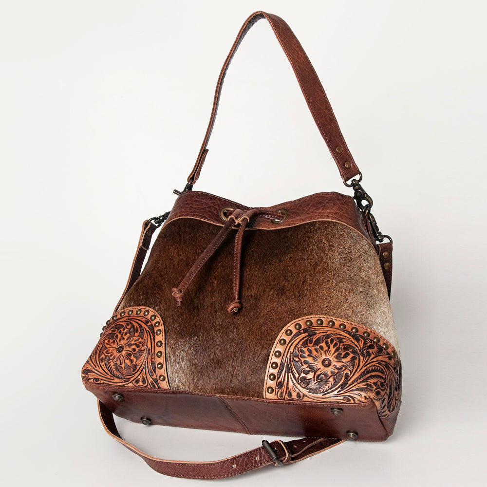 American Darling Bucket Hair on Genuine Leather Western Women Bag Handbag Purse | Travel Bags College Casual