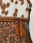 American Darling Cross Body I Hand Tooled Hair On Genuine Leather Women Bag Western Handbag Purse
