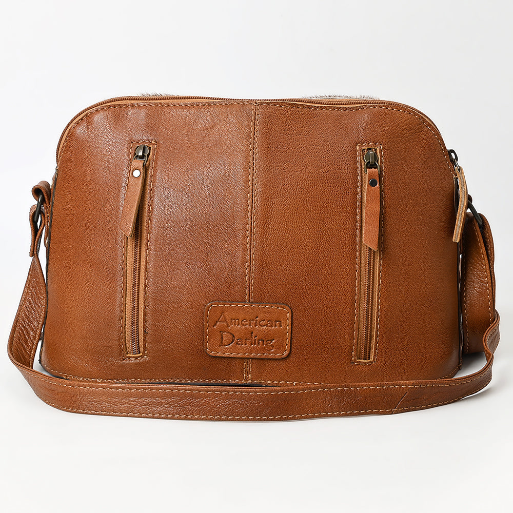 American Darling ADBG931 Crossbody Hand Tooled Hair-On Genuine Leather Women Bag Western Handbag Purse