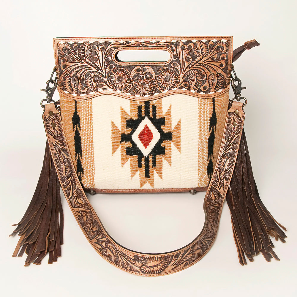 American Darling Clutch Hand Tooled Hair On Genuine Leather Women Bag Western Handbag Purse