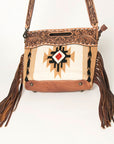 American Darling Clutch Hand Tooled Hair On Genuine Leather Women Bag Western Handbag Purse