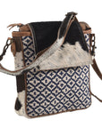 OHLAY MESSENGER Upcycled Wool Upcycled Canvas Hair-on Genuine Leather women bag western handbag purse