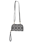 OHLAY KB314 Cross Body Upcycled Canvas Genuine Leather women bag western handbag purse