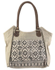 OHLAY KB330 TOTE Upcycled Wool Upcycled Canvas Genuine Leather women bag western handbag purse