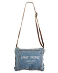OHLAY KB337 Cross Body 100% cotton Denim Genuine Leather women bag western handbag purse