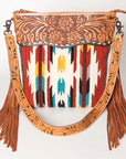 American Darling Signature Crossbody Hand Tooled Saddle Blanket Genuine Leather Women Bag Western Handbag Purse