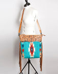 American Darling Signature Crossbody Hand Tooled Saddle Blanket Genuine Leather Women Bag Western Handbag Purse