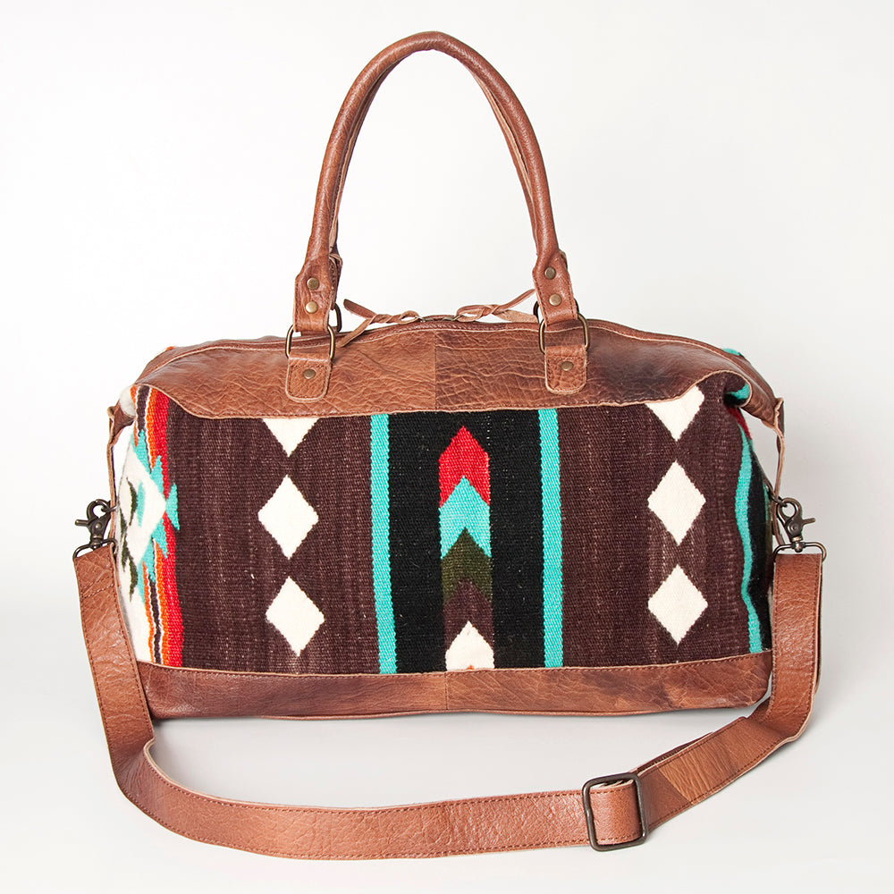 American Darling Duffel Saddle Blanket Genuine Leather Women Bag Western Handbag Purse