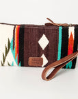 American Darling Wristlet Saddle Blanket Fabric Genuine Leather Western Women Bag | Handbag Purse | Women Wristlet | Wristlet Wristlet | Travel Wristlet | Leather Wristlet | Clutch Wristlet