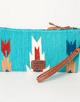 American Darling Wristlet Saddle Blanket Fabric Genuine Leather Western Women Bag | Handbag Purse | Women Wristlet | Wristlet Wristlet | Travel Wristlet | Leather Wristlet | Clutch Wristlet
