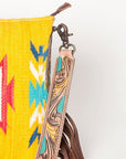 American Darling Hand Tooled Saddle Blanket Genuine Leather Women Bag Western Handbag Purse