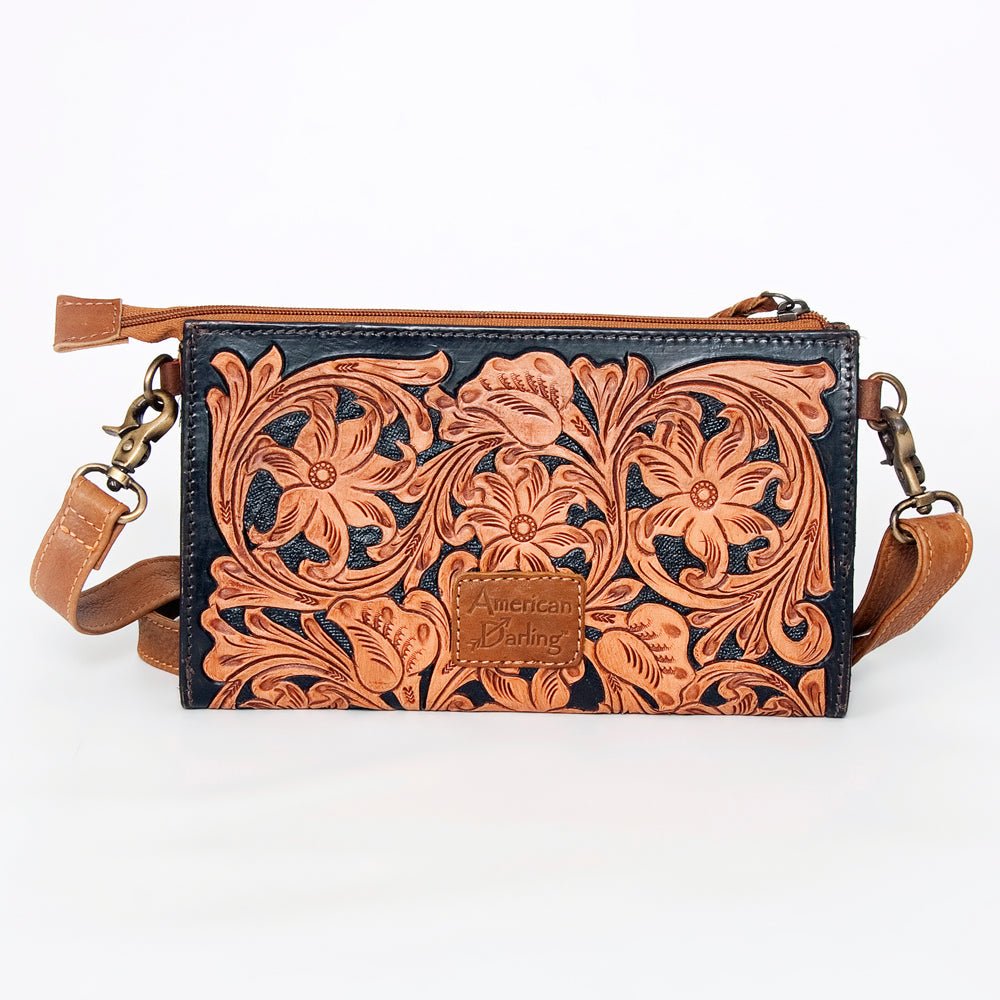 American Darling Small Crossbody Beautifully Hand Tooled Genuine
