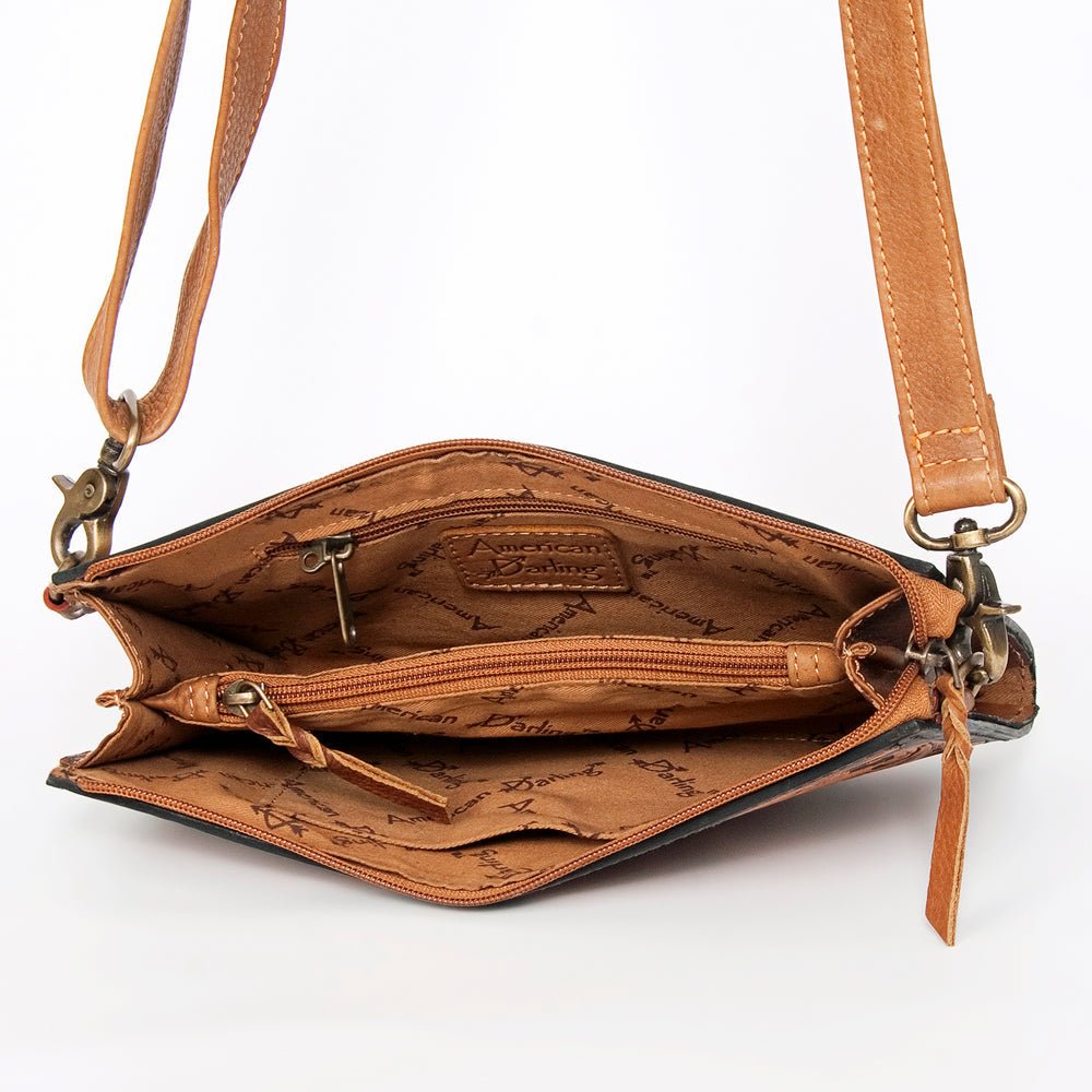 American Darling Small Crossbody Beautifully Hand Tooled Genuine