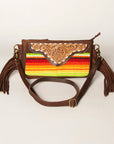 American Darling Small Crossbody Hand Tooled Saddle Blanket Genuine Leather Women Bag Western Handbag Purse