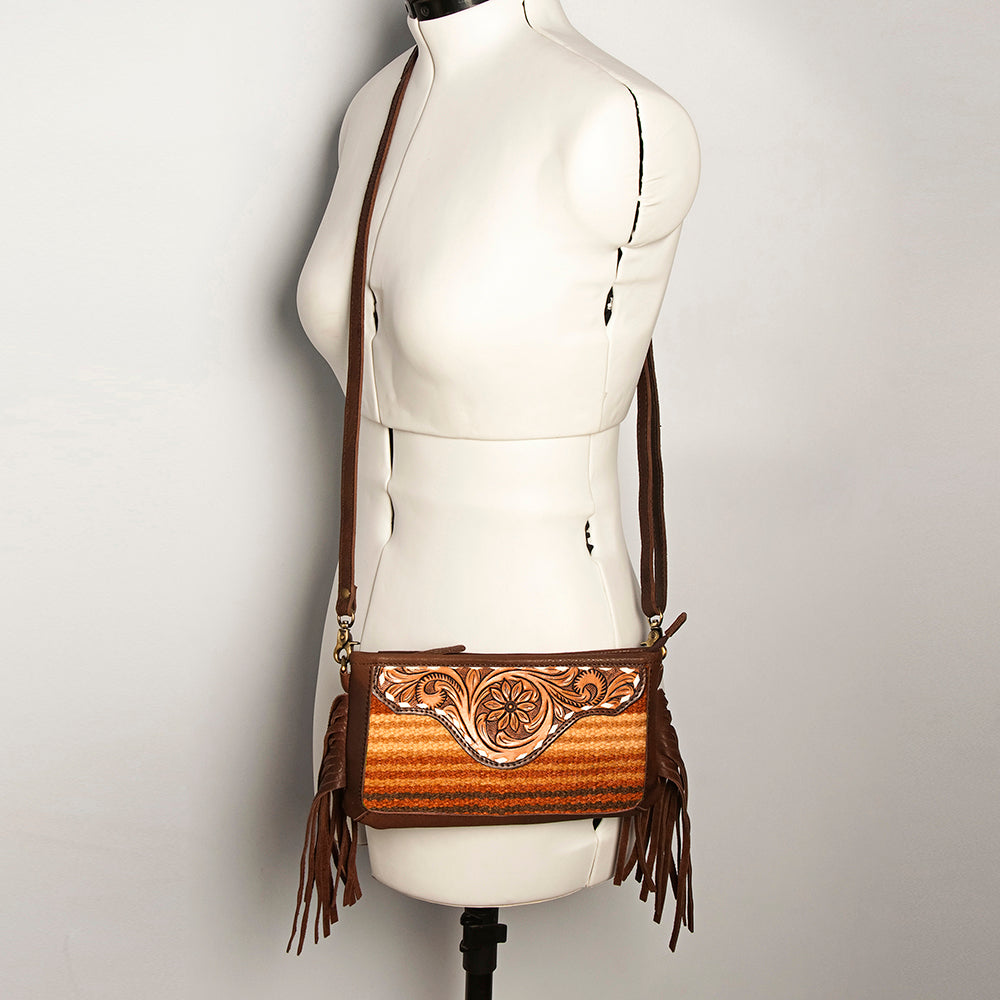 American Darling Small Crossbody Hand Tooled Saddle Blanket Genuine Leather Women Bag Western Handbag Purse