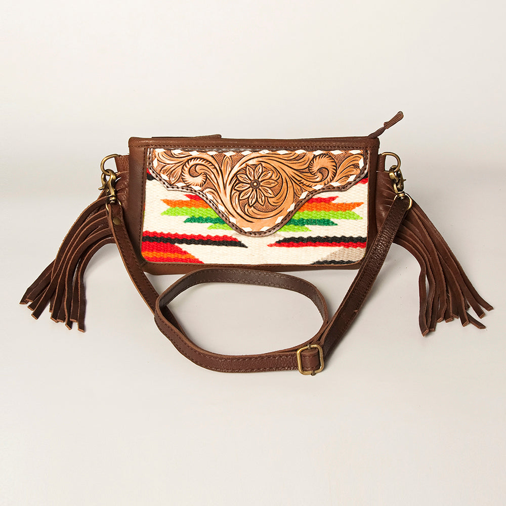 American Darling Small Crossbody Hand Tooled Saddle Blanket Genuine Leather Women Bag Western Handbag Purse