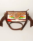 American Darling Small Crossbody Hand Tooled Saddle Blanket Genuine Leather Women Bag Western Handbag Purse