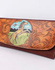 American Darling Wallet Hair on Full Grain Genuine Leather Western Women Bag | Handbag Purse Travel Clutch