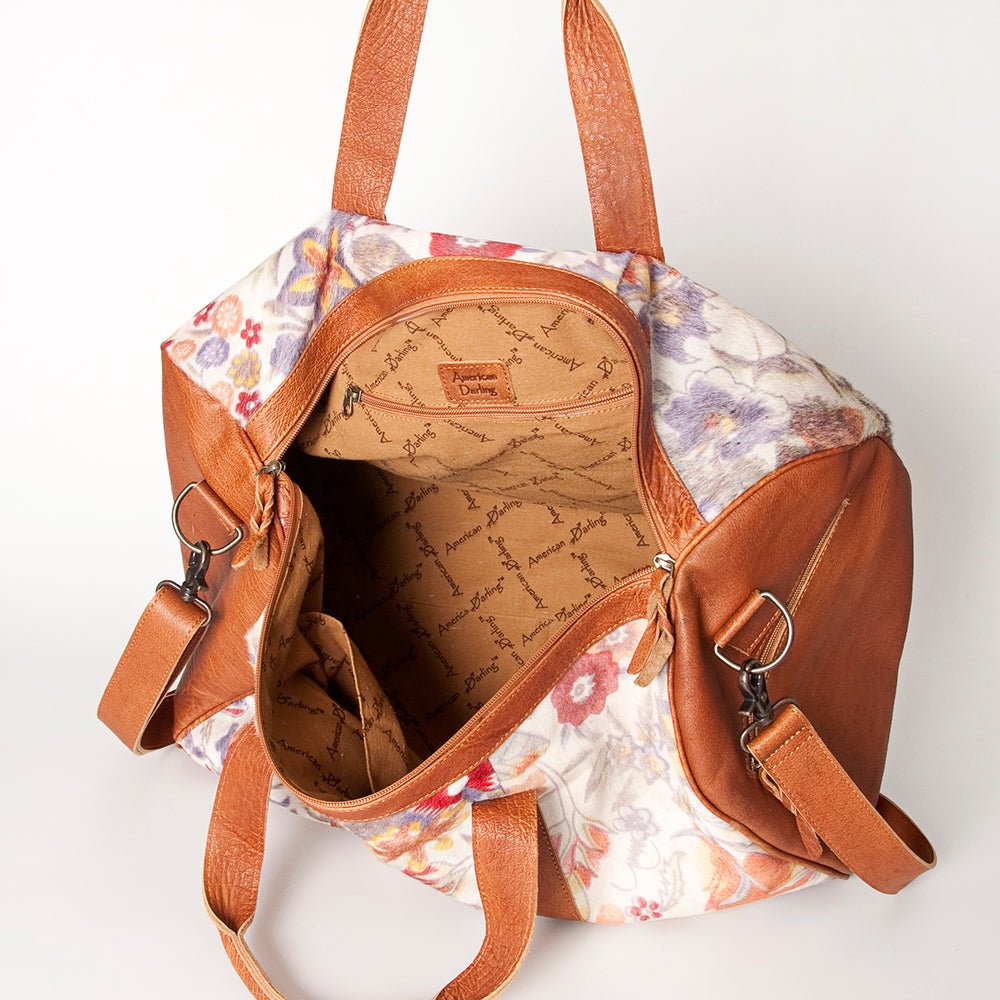 American Darling Women's Duffle Bag Western Hair-On Genuine Leather Handbag