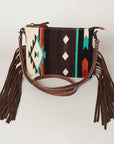 American Darling Cross Body Hand Tooled Saddle Blanket Genuine Leather women bag western handbag purse