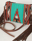 American Darling Cross Body Hand Tooled Saddle Blanket Genuine Leather women bag western handbag purse