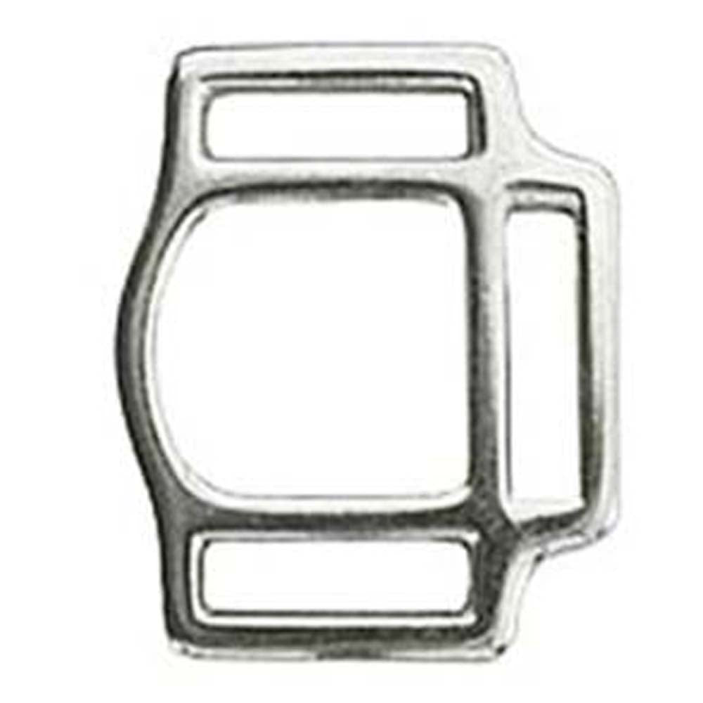 Hilason 1 Inch Malleable iron 3 Way Halter Square Nickel Plt. –