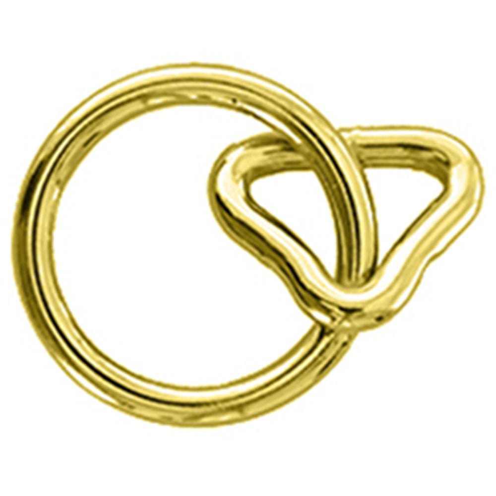 Hilason 1 Inch Loop 1/4 Ring Brass Plt. – Hilason