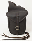 6.5"W x 8"H 3"B Comfytack Soft Leather Saddle Horn Bag Brown