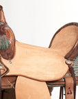 Hilason Western Horse Barrel Flex Trail Saddle American Leather Brown