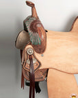 Hilason Western Horse Barrel Flex Trail Saddle American Leather Brown