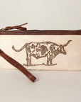 American Darling Wristlet Hair on Genuine Leather Western Women Bag | Handbag Purse | Women Wristlet | Wristlet Wristlet | Travel Wristlet | Leather Wristlet | Clutch Wristlet