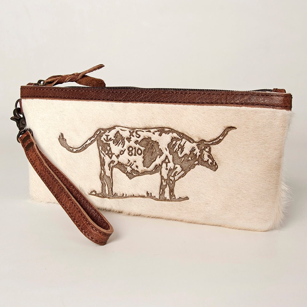 American Darling Wristlet Genuine Leather Women Bag W. Handbag Purse –