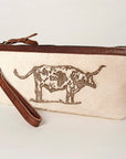 American Darling Wristlet Hair on Genuine Leather Western Women Bag | Handbag Purse | Women Wristlet | Wristlet Wristlet | Travel Wristlet | Leather Wristlet | Clutch Wristlet