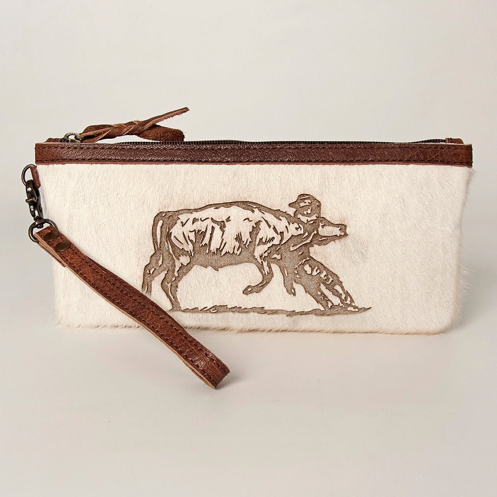 American Darling Wristlet Genuine Leather Women Bag W. Handbag Purse –
